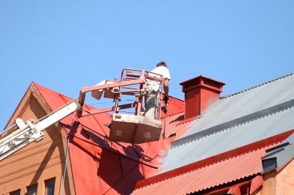 Roof painting in Lake Balboa, California by M & M Developers Inc.